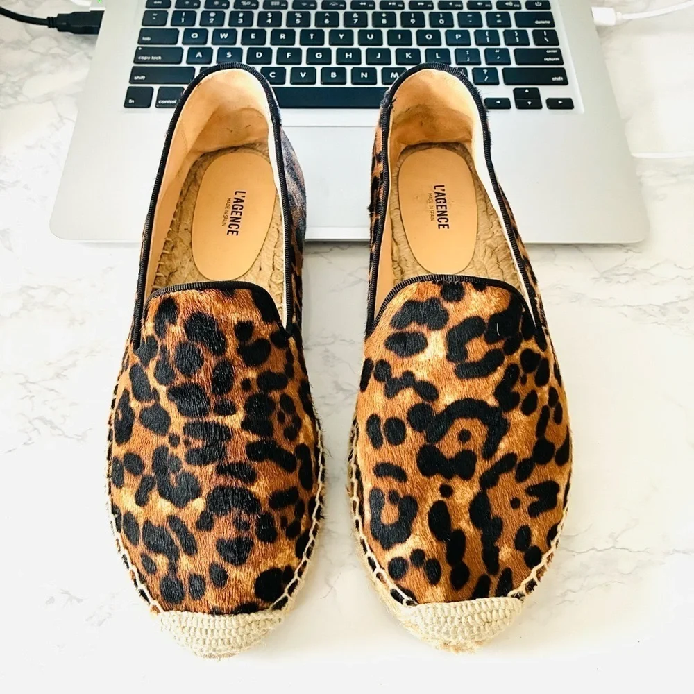 L'AGENCE Louise Suede Embroidered Espadrilles
